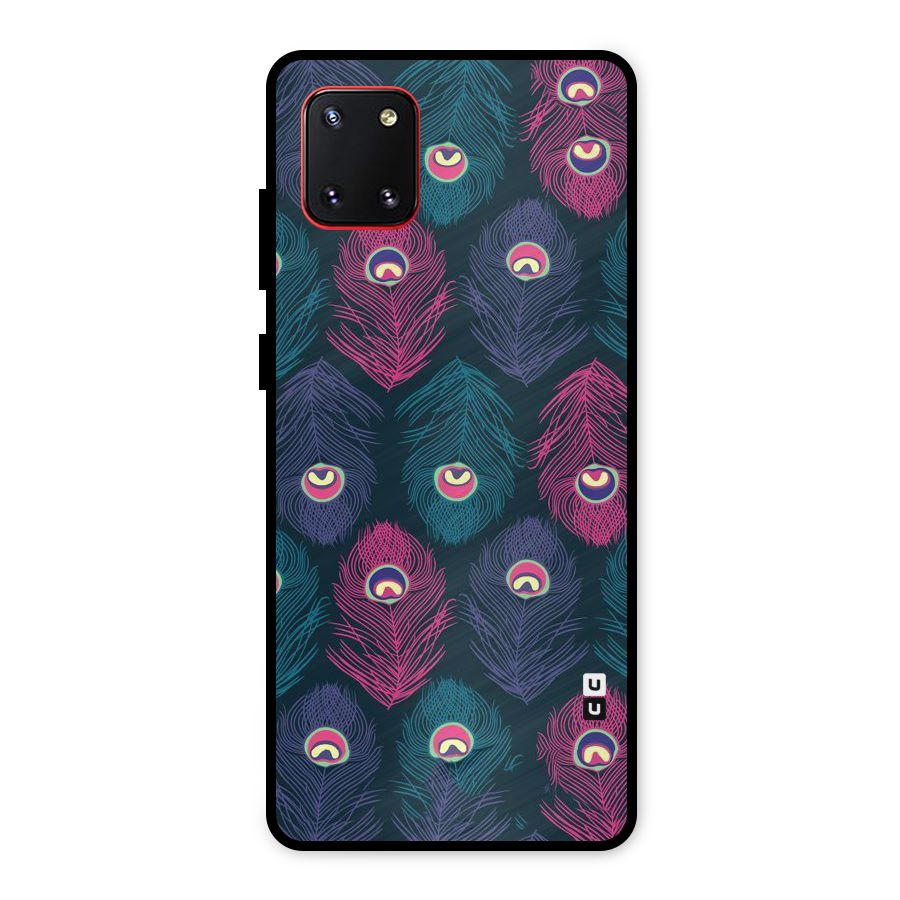 Feathers Patterns Metal Back Case for Galaxy Note 10 Lite