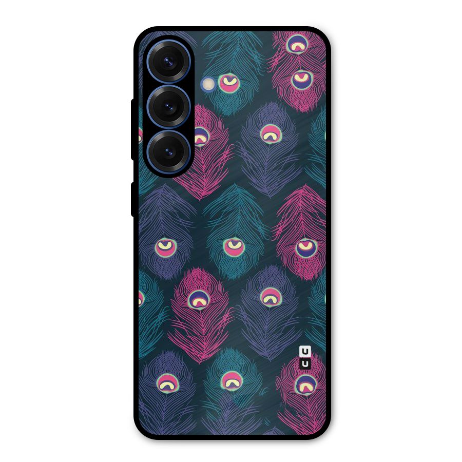 Feathers Patterns Metal Back Case for Galaxy S25