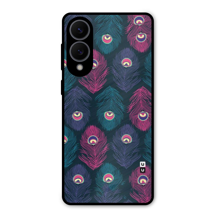 Feathers Patterns Metal Back Case for Galaxy S25 Edge