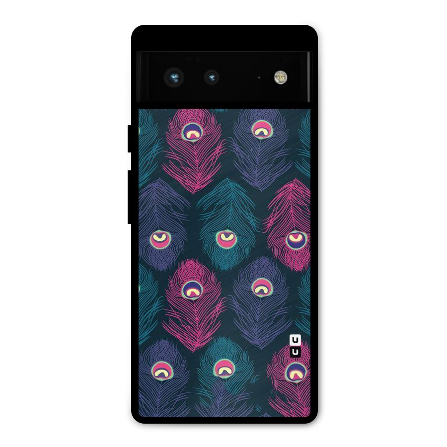 Feathers Patterns Metal Back Case for Google Pixel 6