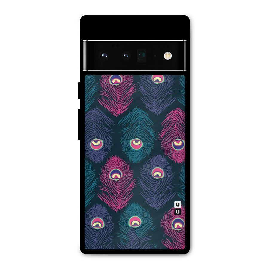 Feathers Patterns Metal Back Case for Google Pixel 6 Pro