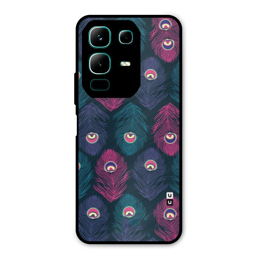 Feathers Patterns Metal Back Case for Infinix Note 50x
