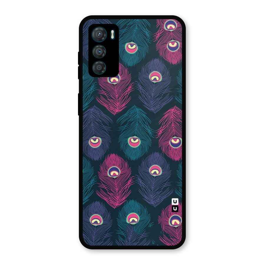 Feathers Patterns Metal Back Case for Moto G42