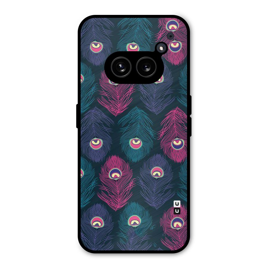 Feathers Patterns Metal Back Case for Nothing Phone 2a Plus