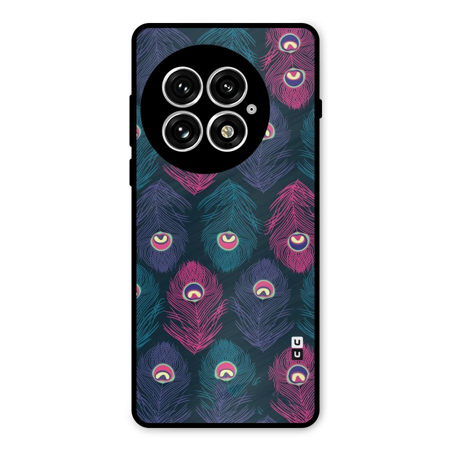 Feathers Patterns Metal Back Case for OnePlus 13