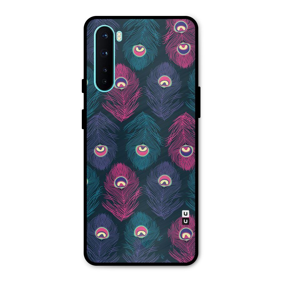 Feathers Patterns Metal Back Case for OnePlus Nord