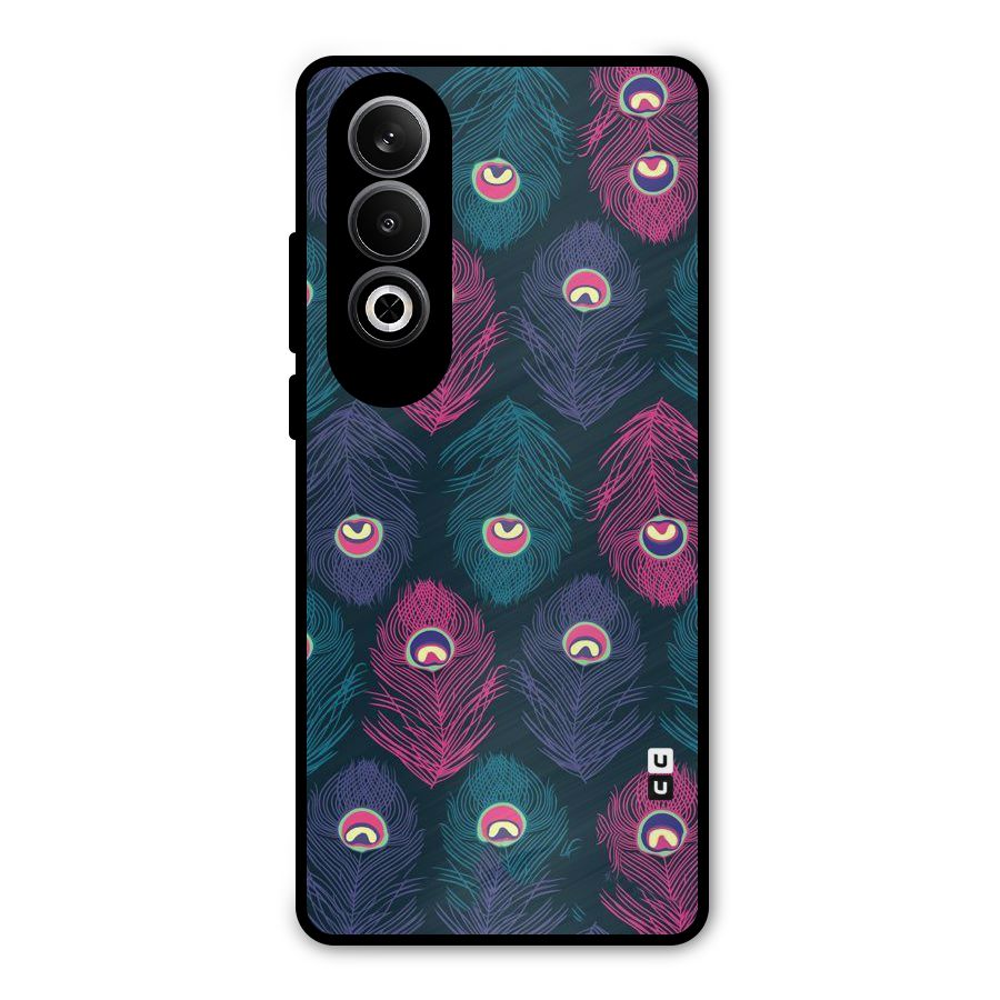 Feathers Patterns Metal Back Case for OnePlus Nord CE4