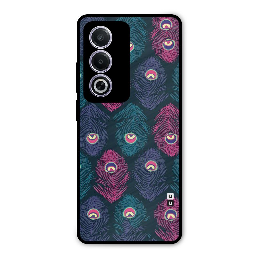Feathers Patterns Metal Back Case for Oppo A3 Pro