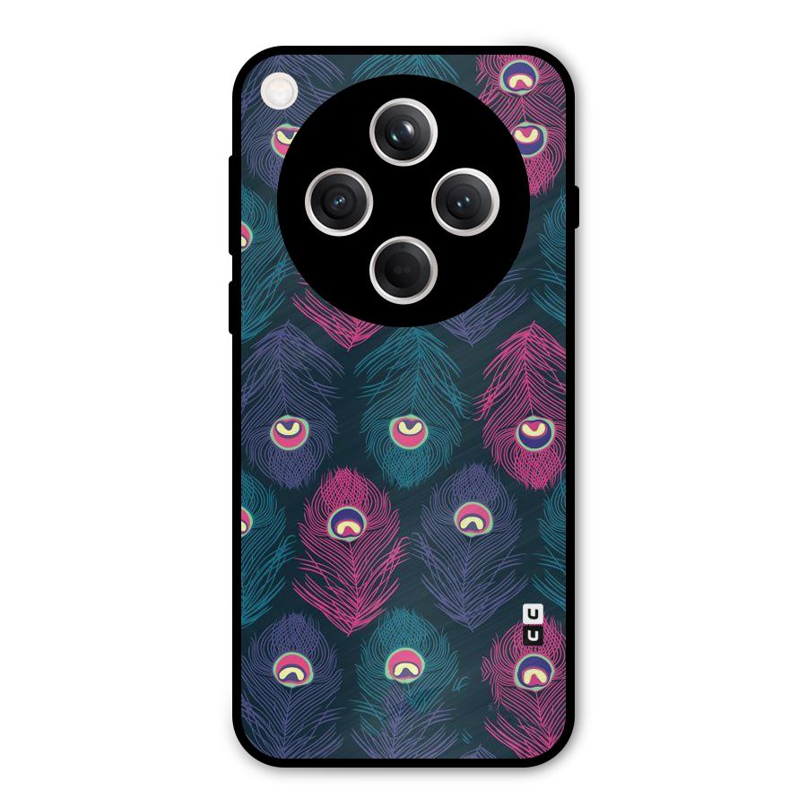 Feathers Patterns Metal Back Case for Oppo Find X8