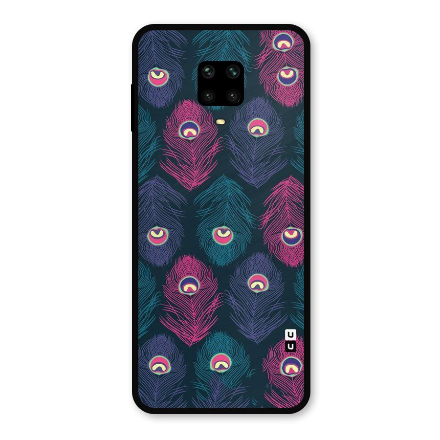 Feathers Patterns Metal Back Case for Poco M2 Pro