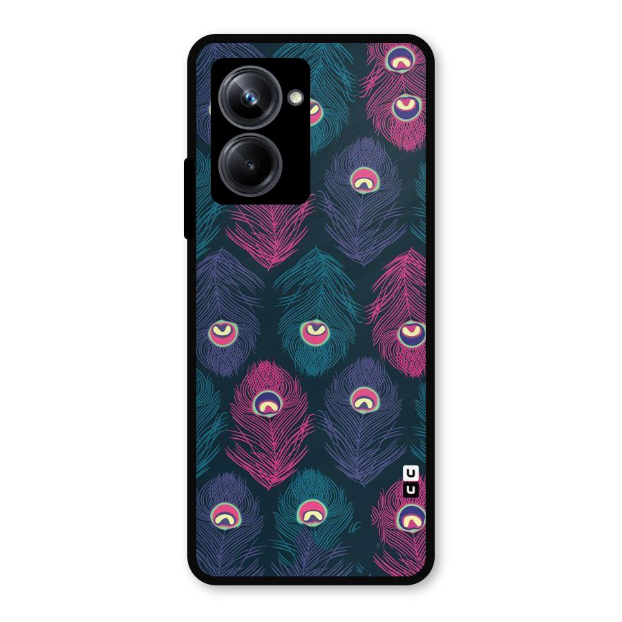 Feathers Patterns Metal Back Case for Realme 10 Pro