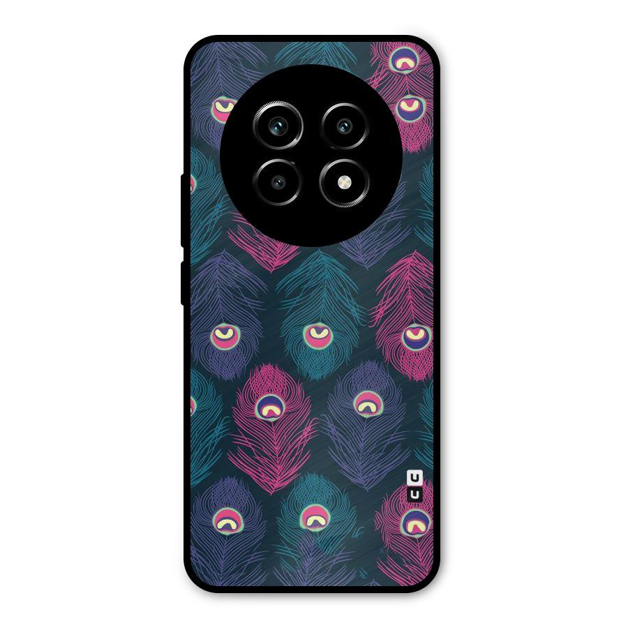 Feathers Patterns Metal Back Case for Realme 13 Pro