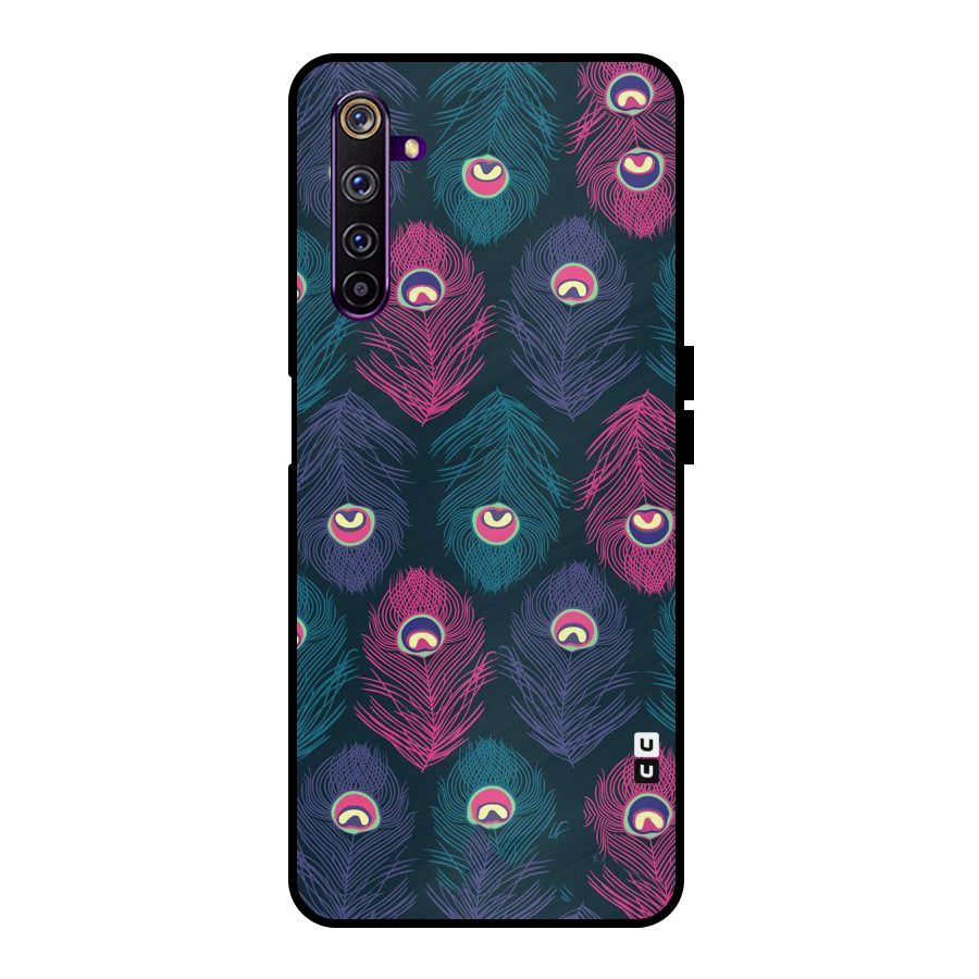 Feathers Patterns Metal Back Case for Realme 6 Pro