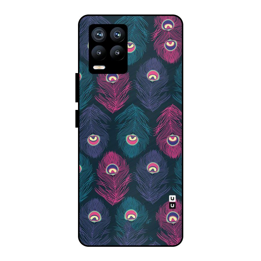 Feathers Patterns Metal Back Case for Realme 8 Pro