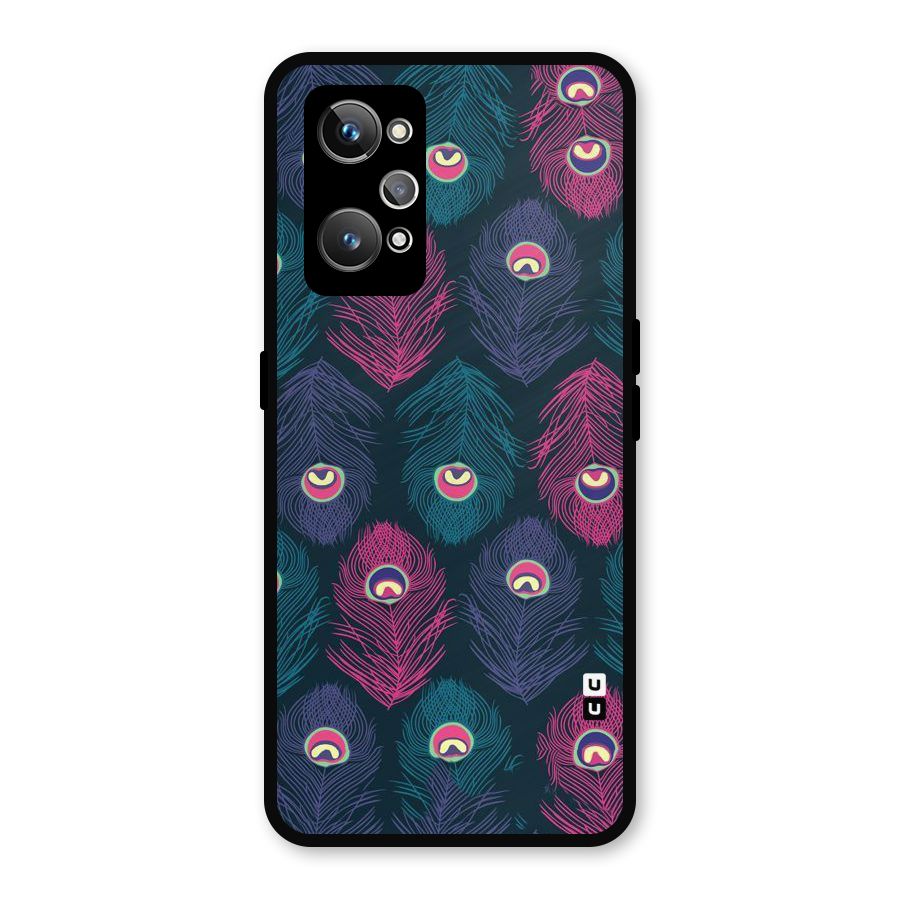 Feathers Patterns Metal Back Case for Realme GT Neo2