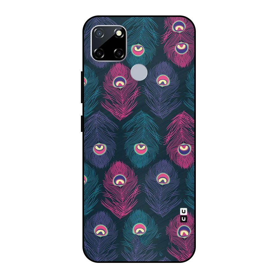 Feathers Patterns Metal Back Case for Realme Narzo 20