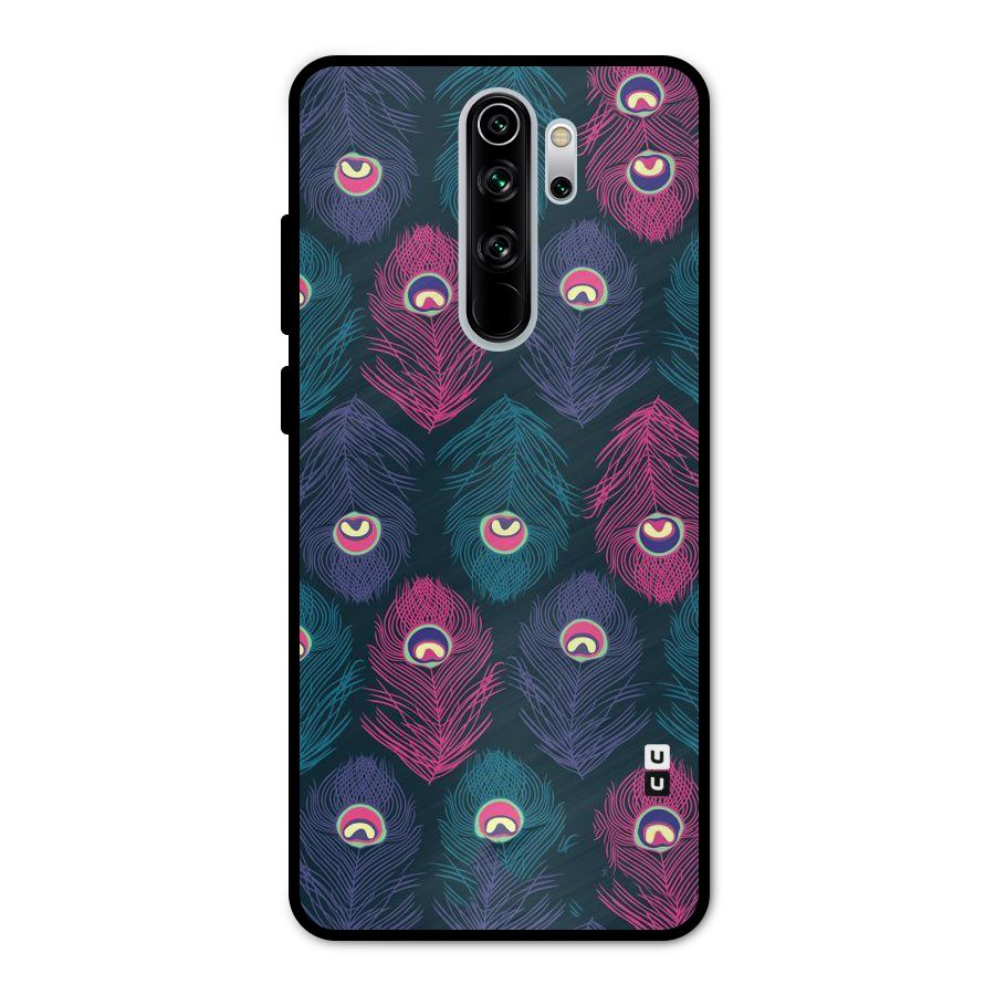Feathers Patterns Metal Back Case for Redmi Note 8 Pro