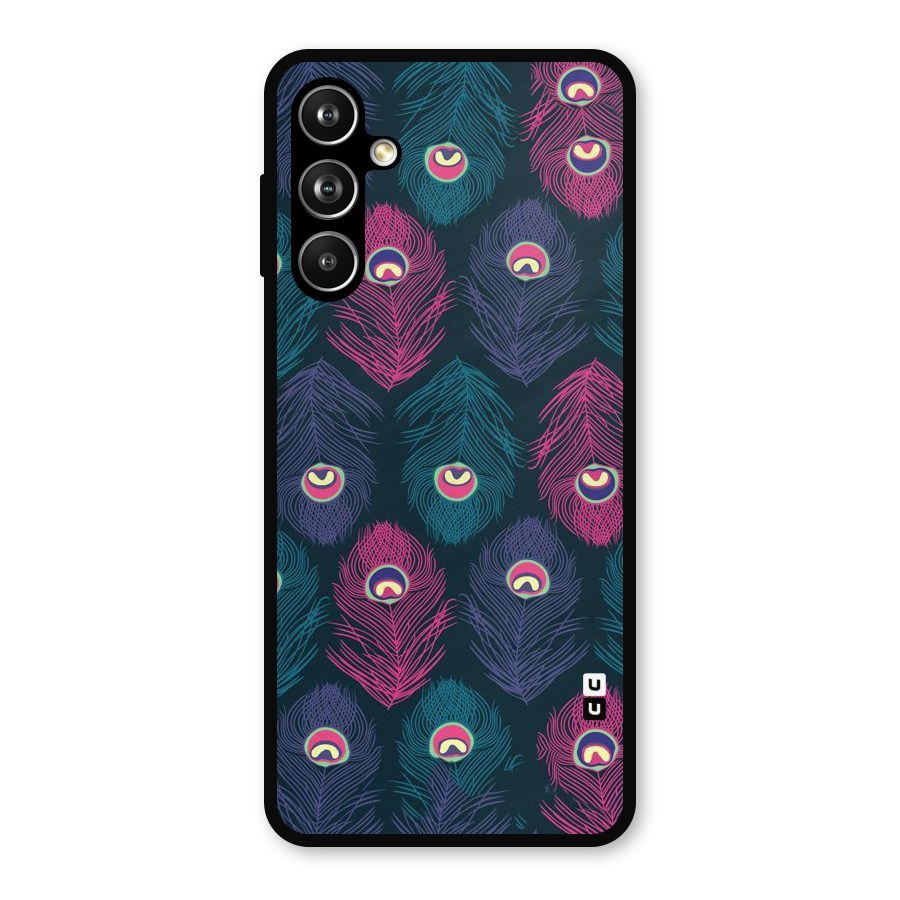 Feathers Patterns Metal Back Case for Samsung Galaxy M54