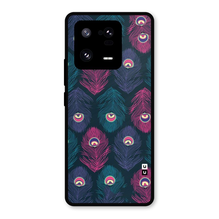 Feathers Patterns Metal Back Case for Xiaomi 13 Pro