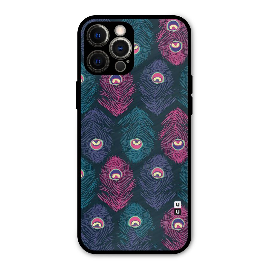 Feathers Patterns Metal Back Case for iPhone 12 Pro Max