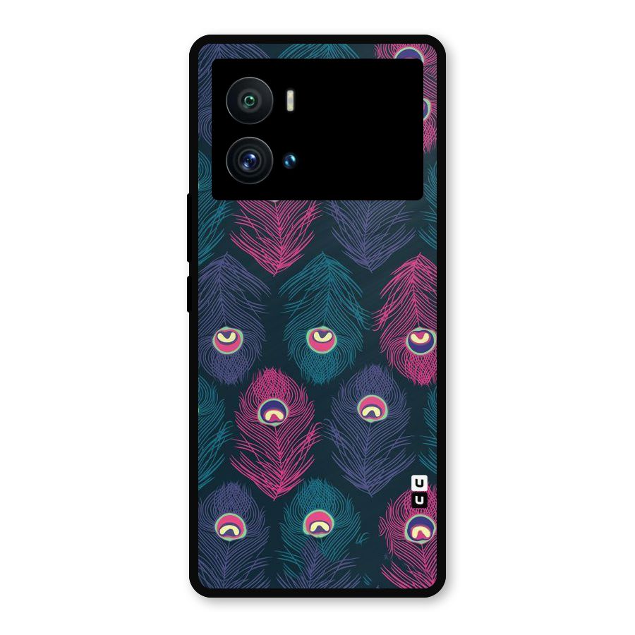 Feathers Patterns Metal Back Case for iQOO 9 Pro