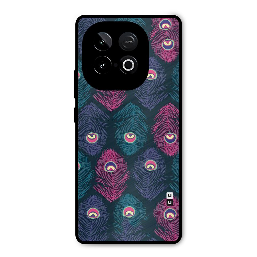 Feathers Patterns Metal Back Case for iQOO Neo 10