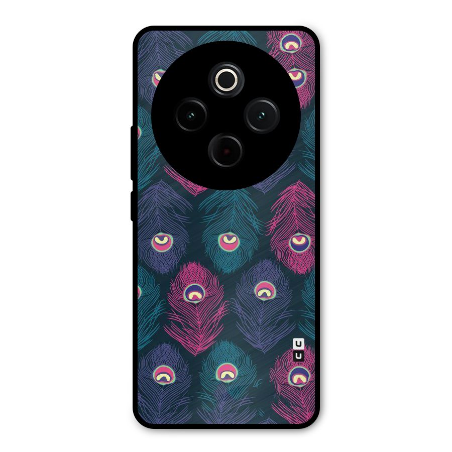 Feathers Patterns Metal Back Case for iQOO Z10