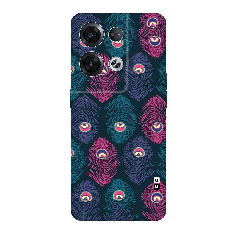 Feathers Patterns Original Polycarbonate Back Case for Oppo Reno8 Pro 5G