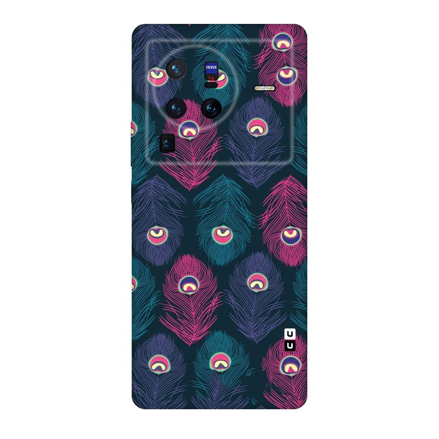 Feathers Patterns Original Polycarbonate Back Case for Vivo X80