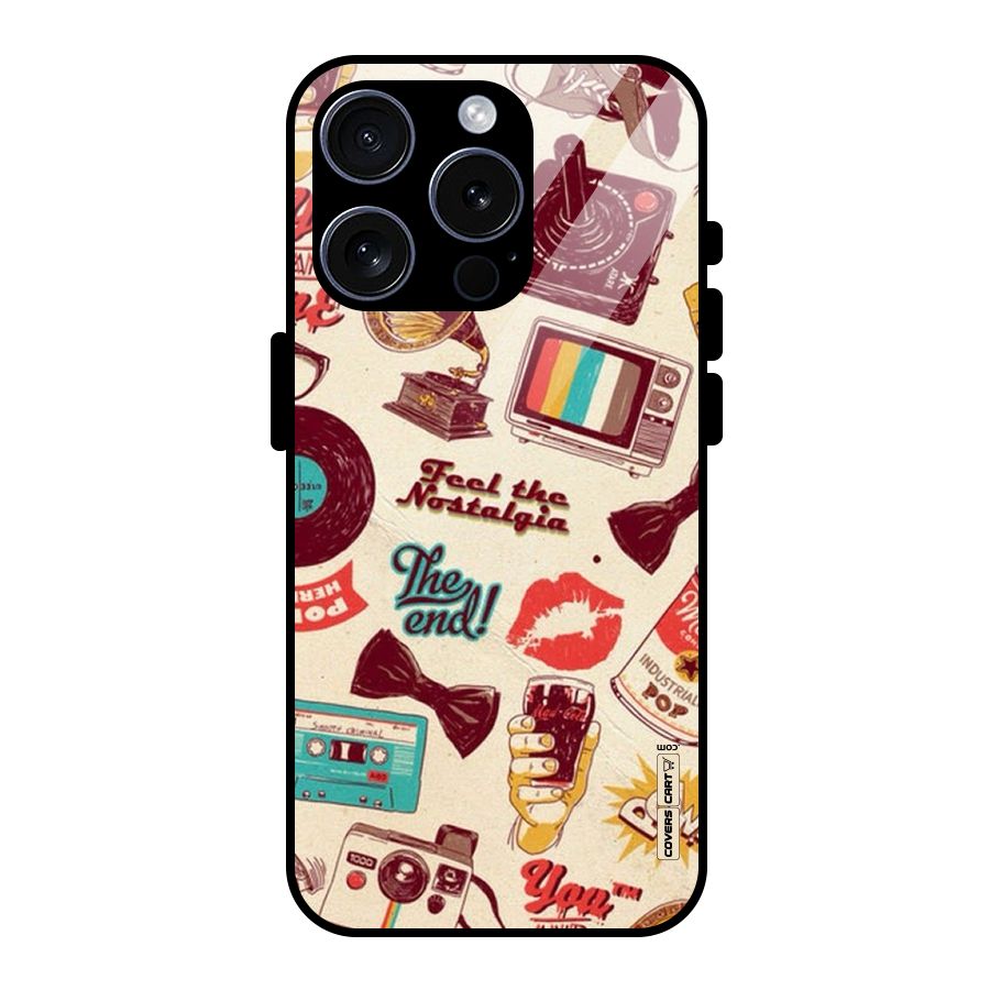 Feel The Nostalgia Glass Back Case for iPhone 15 Pro