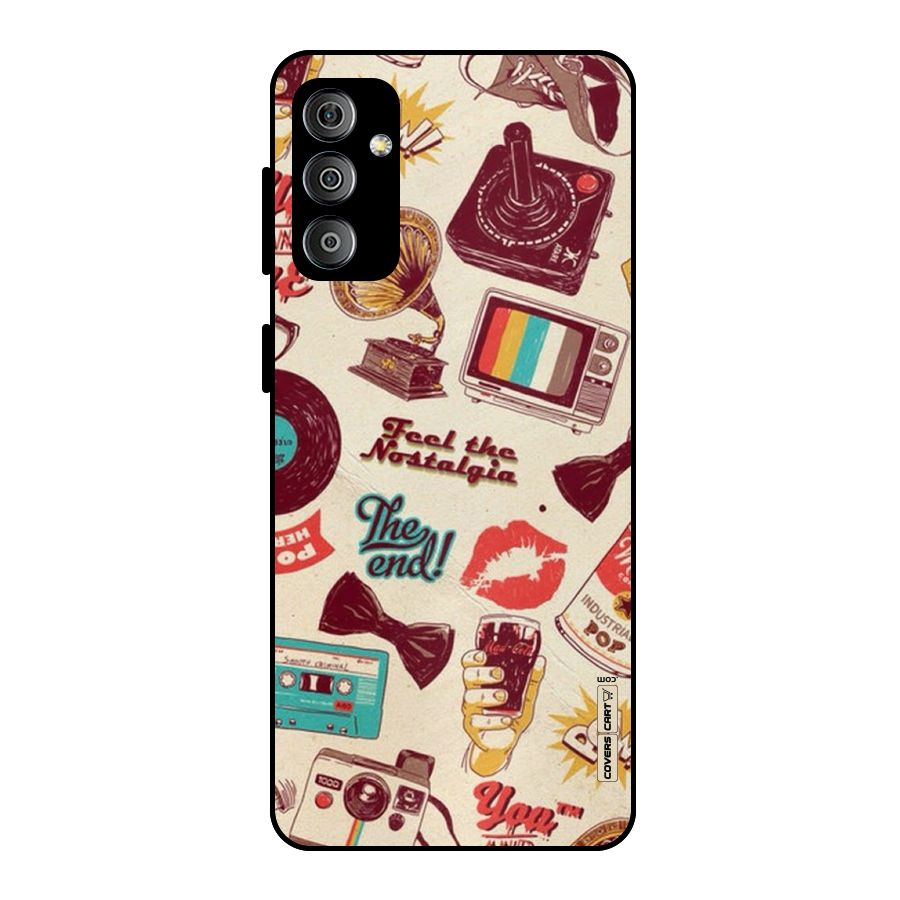 Feel The Nostalgia Metal Back Case for Galaxy F23
