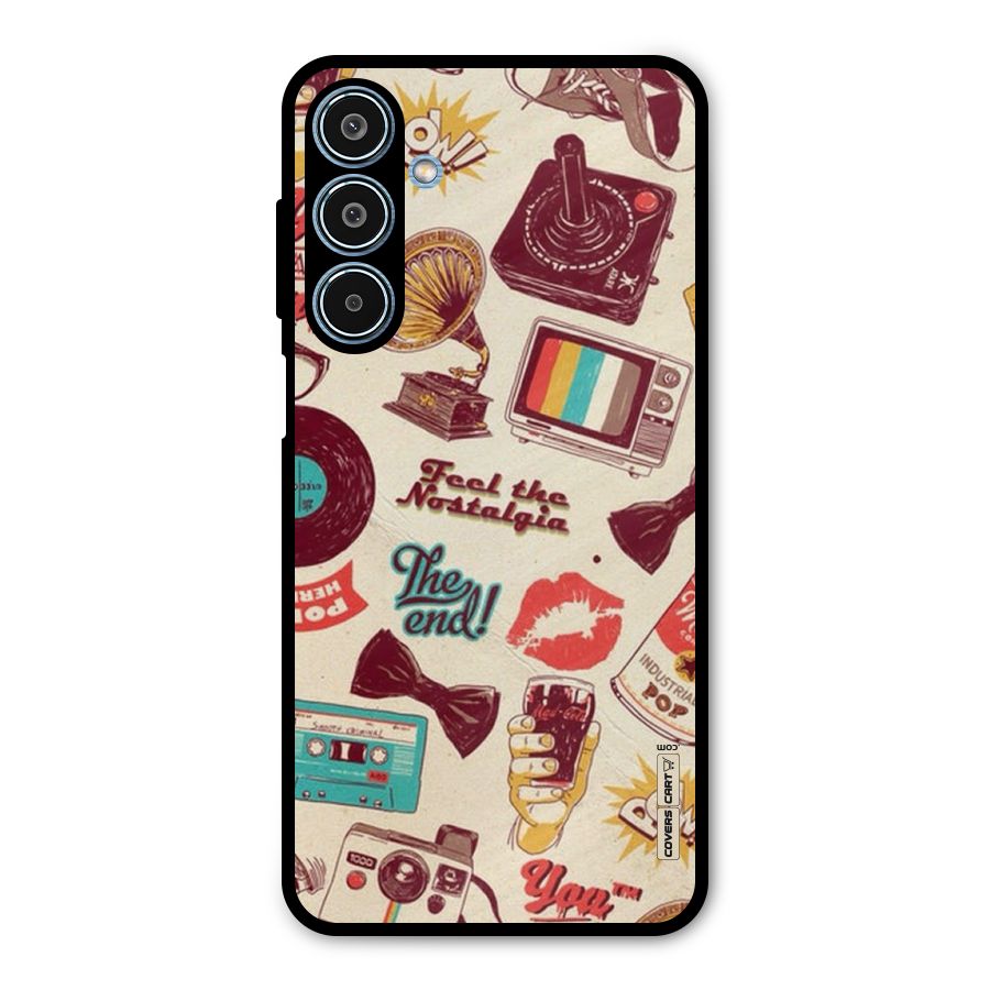 Feel The Nostalgia Metal Back Case for Galaxy M35