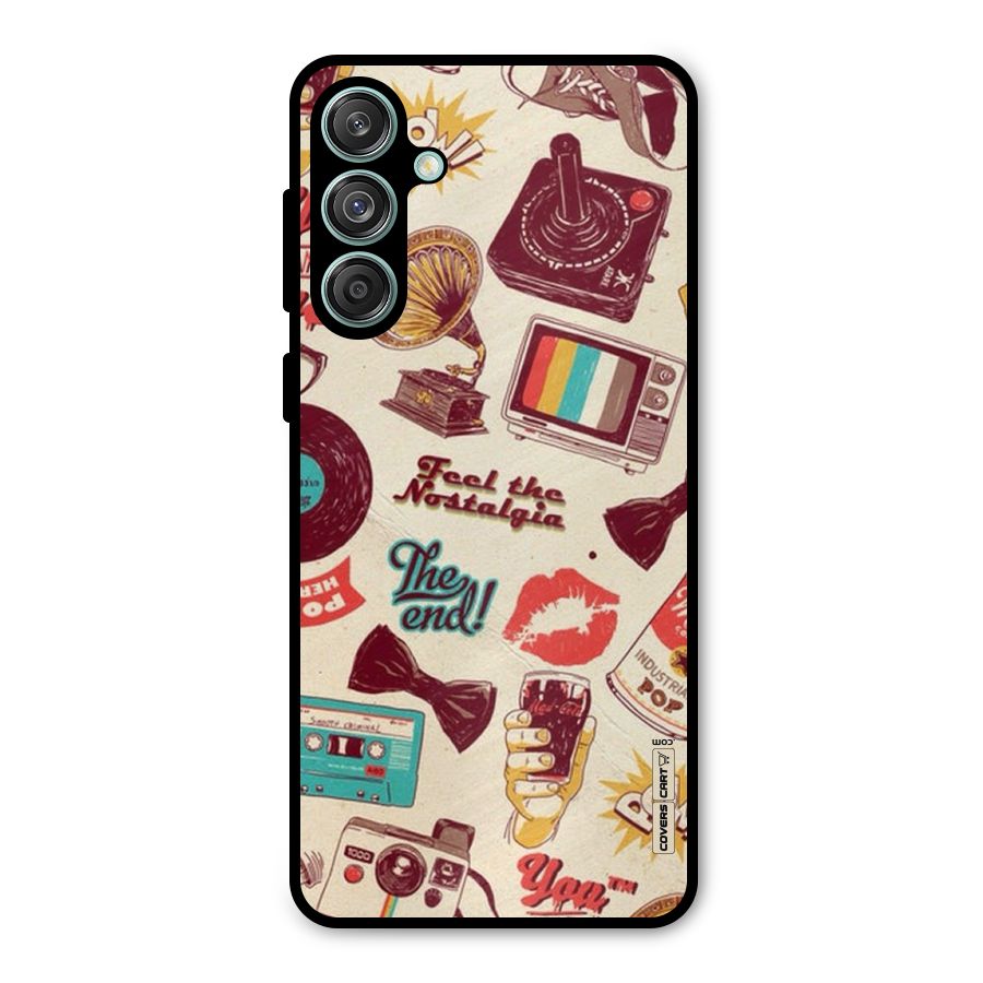Feel The Nostalgia Metal Back Case for Galaxy M55 5G