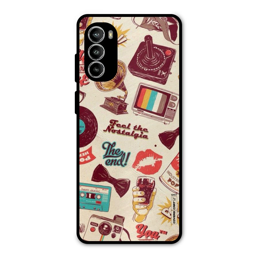 Feel The Nostalgia Metal Back Case for Moto G52