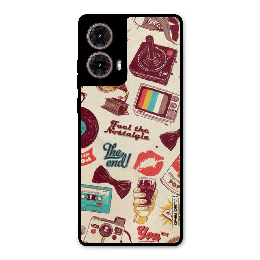 Feel The Nostalgia Metal Back Case for Moto G85