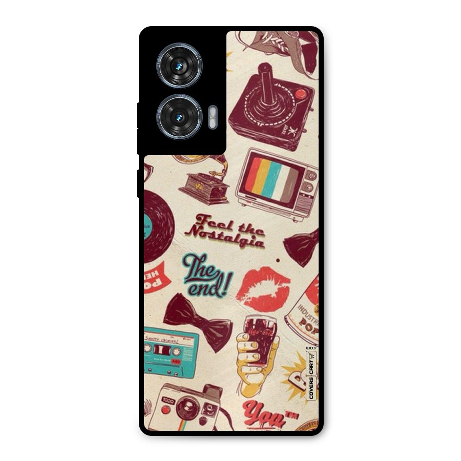 Feel The Nostalgia Metal Back Case for Motorola Edge 50 Fusion