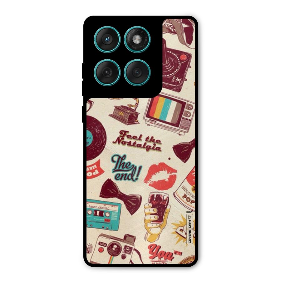 Feel The Nostalgia Metal Back Case for Motorola Edge 60 Fusion