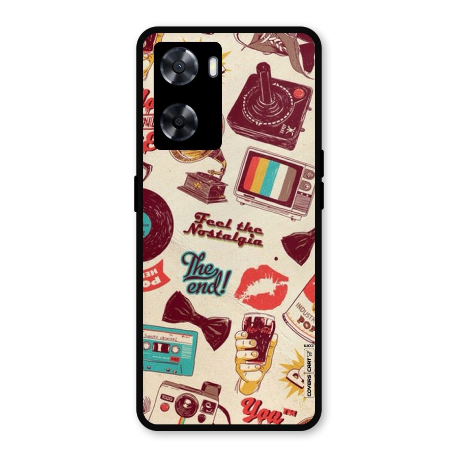 Feel The Nostalgia Metal Back Case for Oppo A57 2022