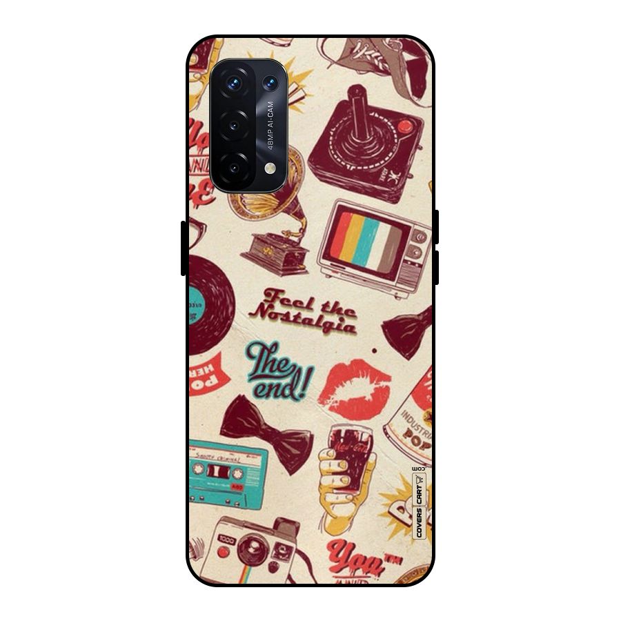 Feel The Nostalgia Metal Back Case for Oppo A74 5G