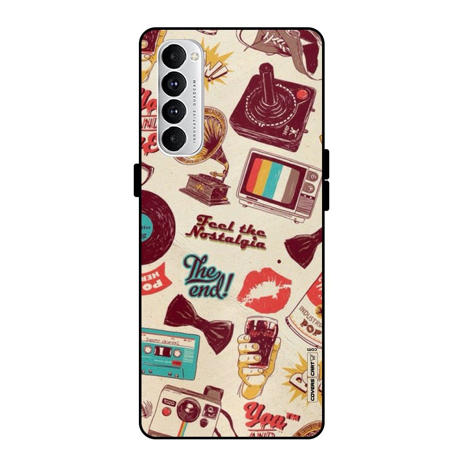 Feel The Nostalgia Metal Back Case for Oppo Reno4 Pro
