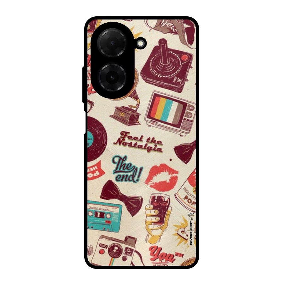 Feel The Nostalgia Metal Back Case for Poco C71