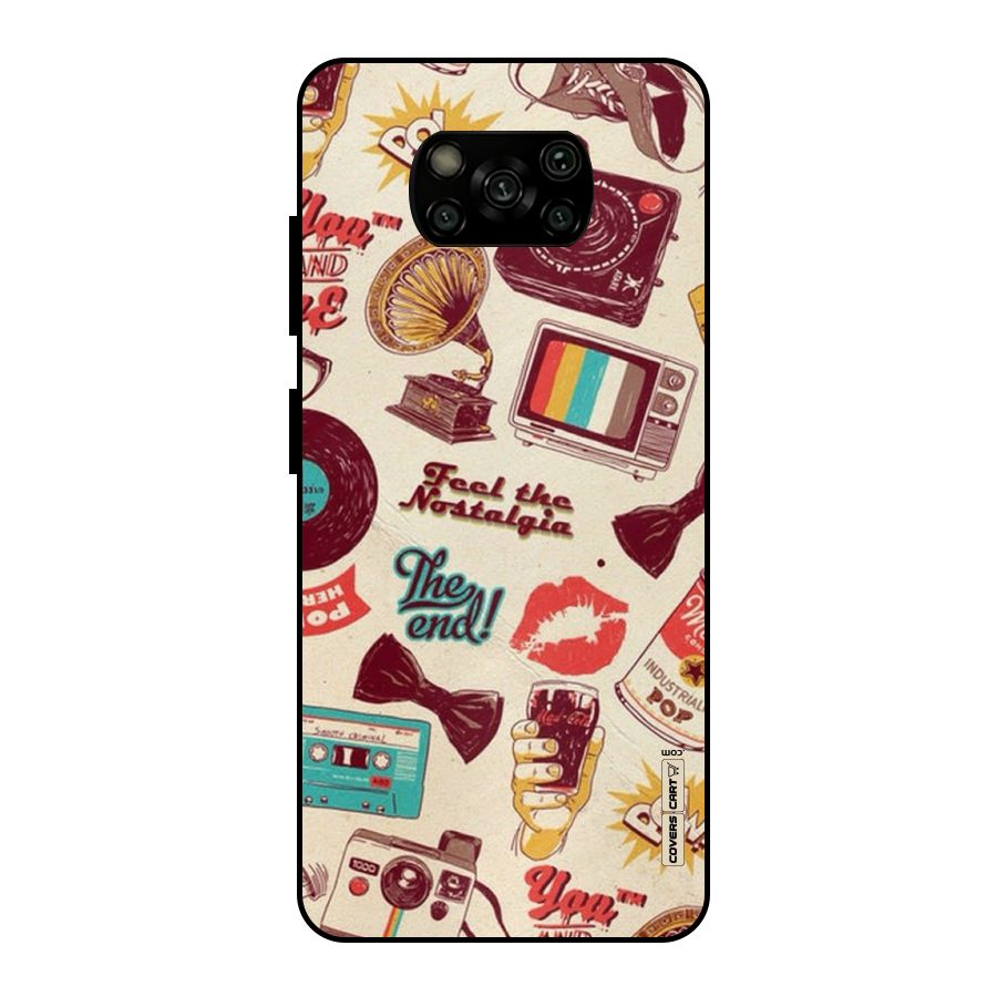 Feel The Nostalgia Metal Back Case for Poco X3
