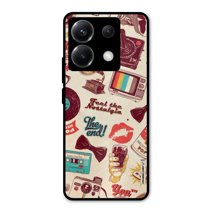 Feel The Nostalgia Metal Back Case for Poco X6