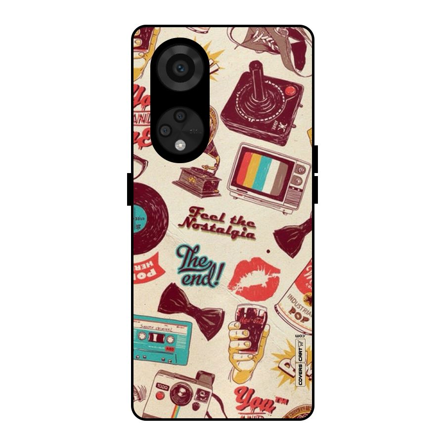 Feel The Nostalgia Metal Back Case for Reno8 T 5G