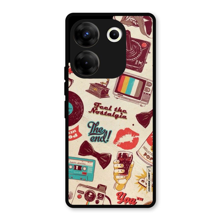 Feel The Nostalgia Metal Back Case for Tecno Camon 20