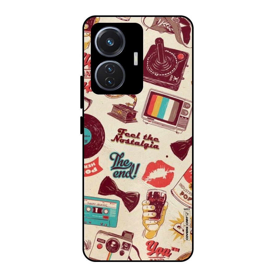 Feel The Nostalgia Metal Back Case for Vivo T1 44W