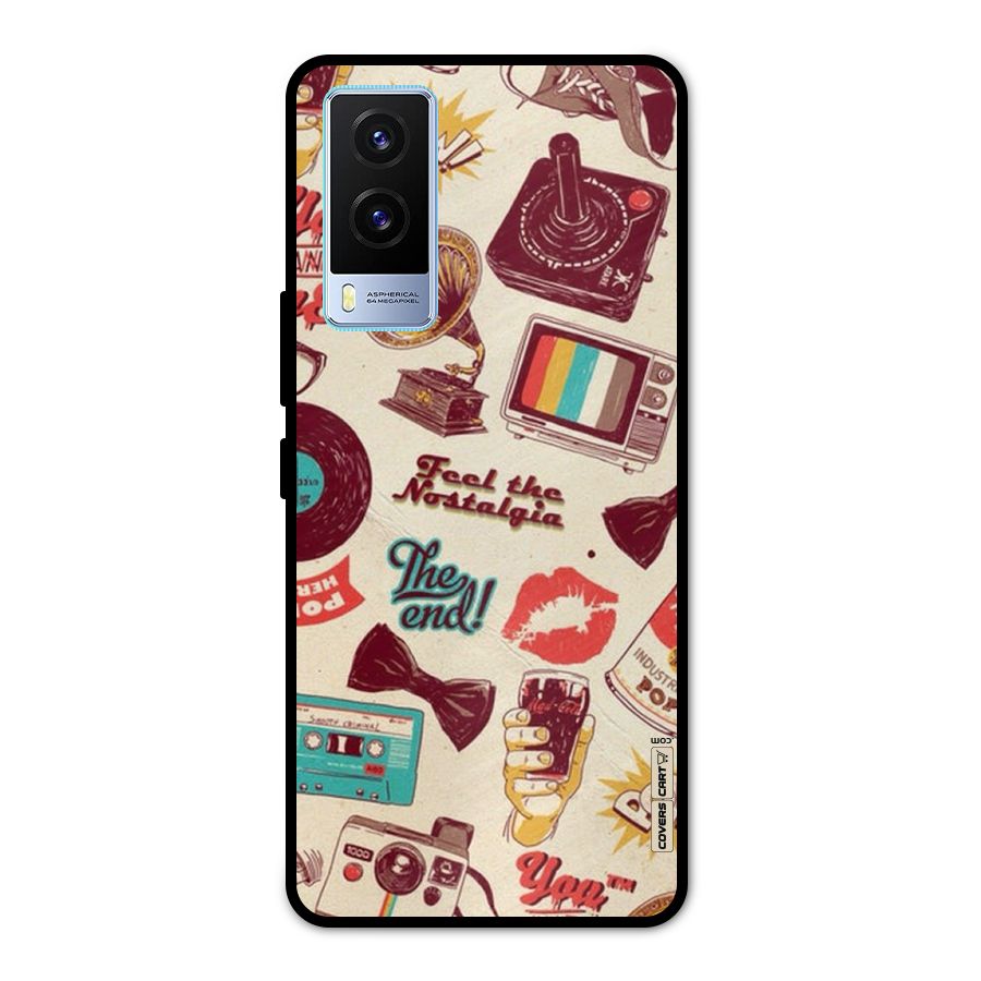 Feel The Nostalgia Metal Back Case for Vivo V21e 5G