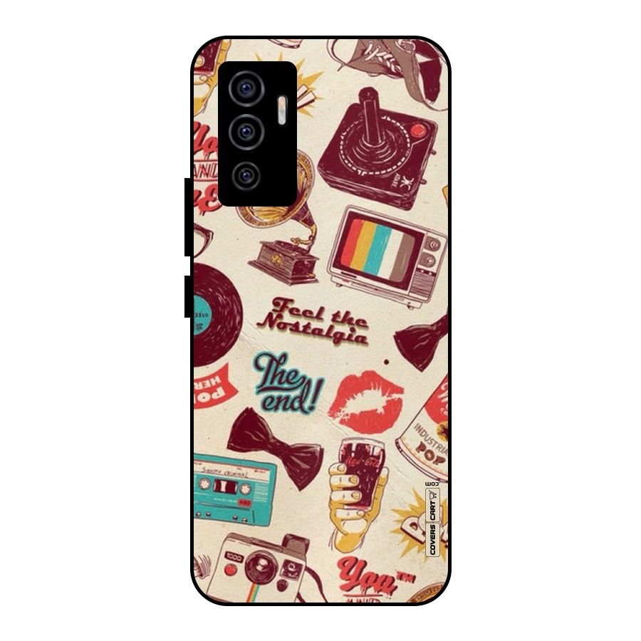 Feel The Nostalgia Metal Back Case for Vivo V23e