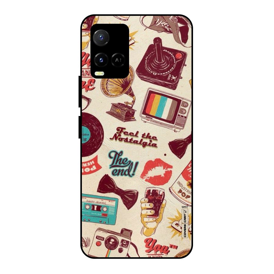 Feel The Nostalgia Metal Back Case for Vivo Y33s