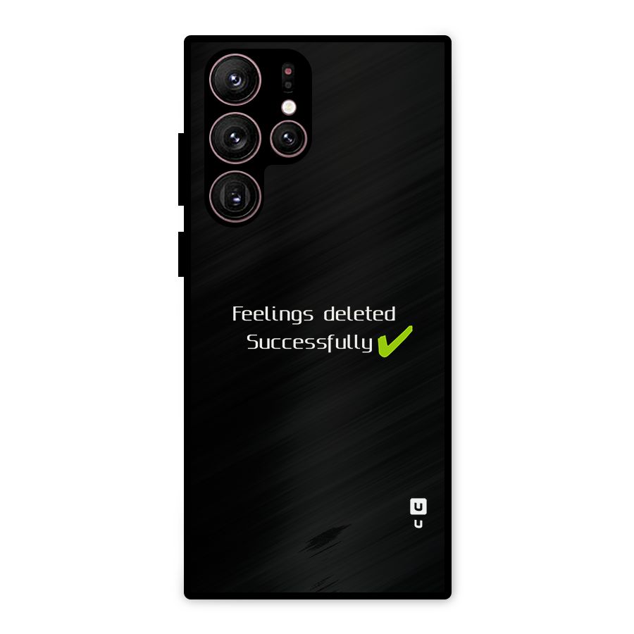 Feelings Deleted Metal Back Case for Galaxy S22 Ultra 5G